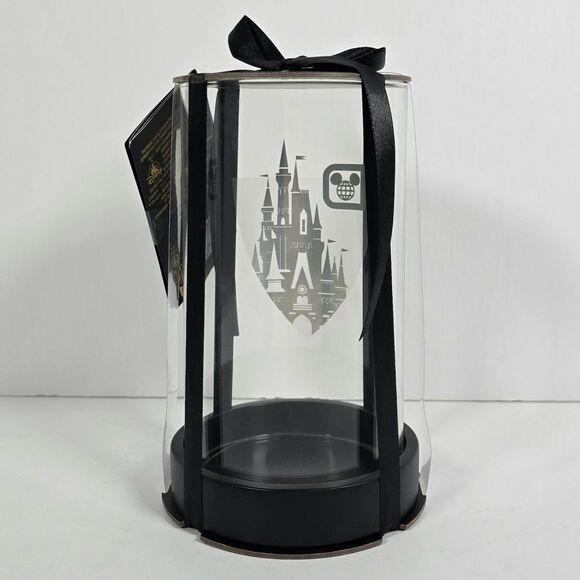 Disney Parks WDW Hurricane Candle Holder Cinderella‎ Castle Black Gold - Picture 3 of 6